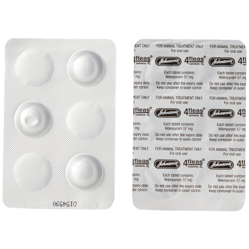 Johnsons Veterinary Products 4Fleas Dog Tablets, Large, 57 mg, 6 Tablets 2