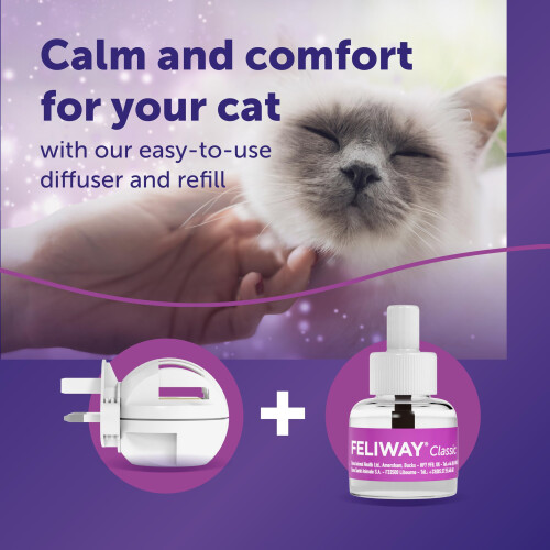 Feliway FELIWAY Classic 30 Day Cat Calming Plug In Pheromone Diffuser Starter Kit, 48ml 2
