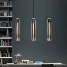 Modern Copper Crystal Pendant Light Fixture for Dining Room, Bedroom and Living Room Elegant Design