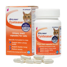 Feliway Cystease 30 Capsule Pack, 30 Feliway Cystease Capsules For Cats Urinary Tract Infection Treatment, Cat Supplements To Help Stress Related Bla