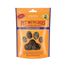 Pet Munchies Venison Strips Dog Treats, Premium Wheat Free Dog Chews with Natural Real Meat, Low in Fat and High in Protein 75g