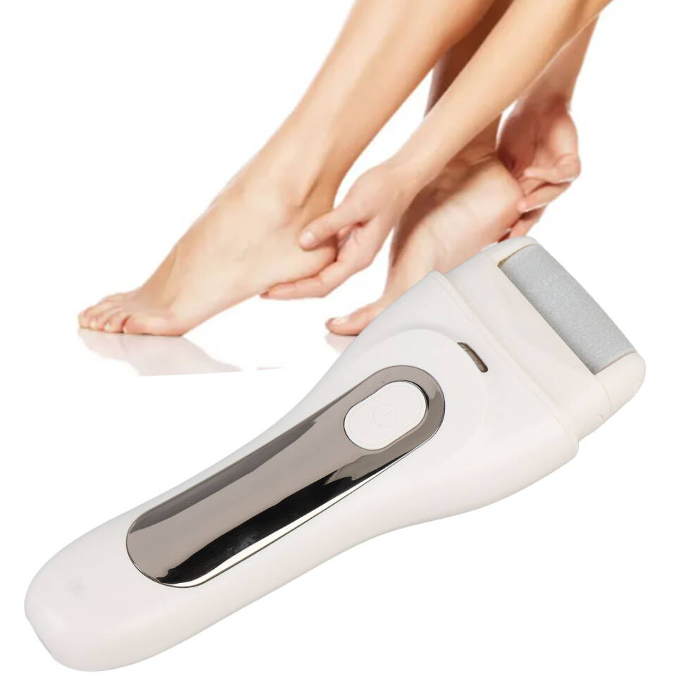 White Electric Foot Callus Remover 1200Mah Rechargeable Ipx7 Pedicure Kit