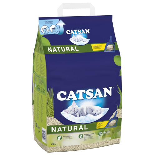 Catsan CATSAN - Natural Clumping Cat Litter - 20 L - Biodegradable Extra Absorbent - No