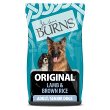 Burns Pet Nutrition Hypoallergenic Complete Dry Dog Food Adult and Senior Dog Original Lamb and Brown Rice 12 kg