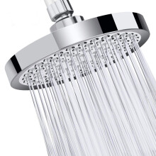 SIEYESCITY High Pressure Fixed Rainfall Shower Head - Adjustable Overhead Rain Shower Heads 6 inch - Large Round Waterfall Shower Top Spray Head - Re