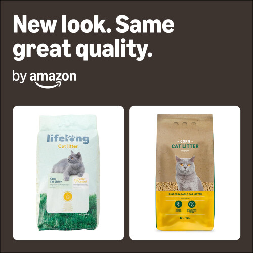 by Amazon Clumping Corn Cat Litter, Unscented, 10 L (Pack of 1) 1