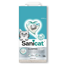 Sanicat - White - Fragrance Free ultra clumping cat litter | Made of natural min
