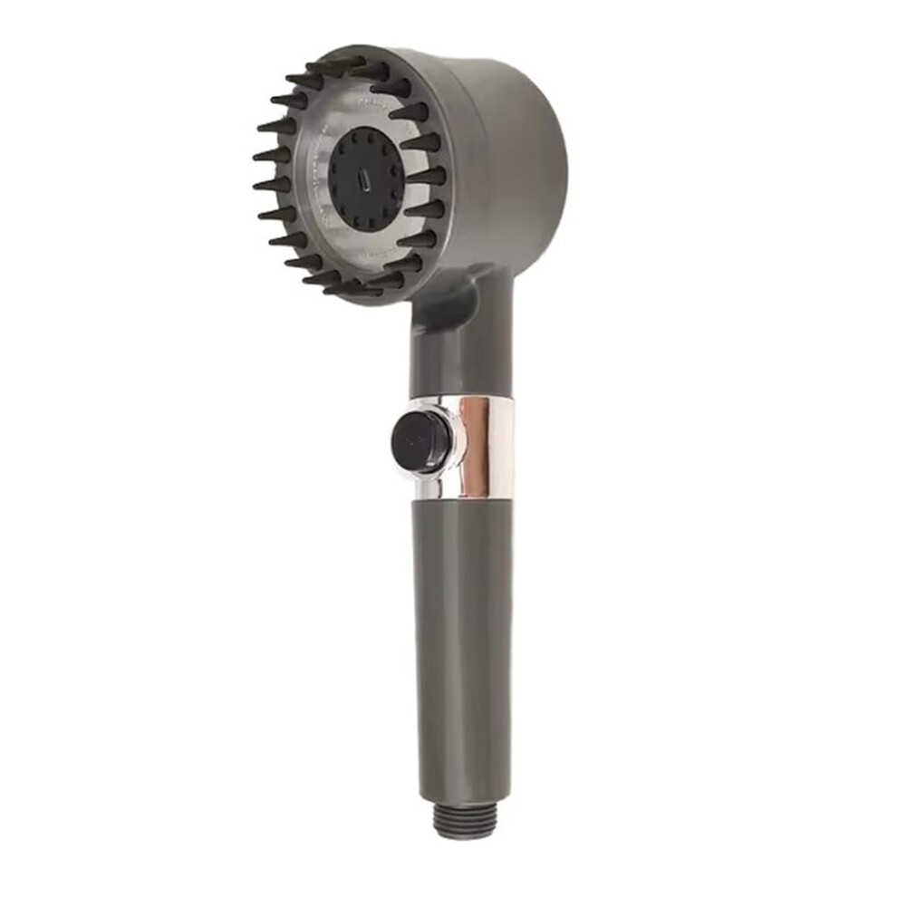 Pressure Adjustable Shower Head With Filter, Massage Brush, Onekey Stop And 1.5M Hose 9455672936804