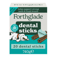 Forthglade Natural Dog Dental Sticks (20 Sticks) - Plant-Based & Grain Free Dog