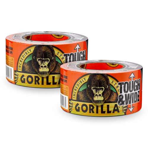 Gorilla Gorilla Tape Tough and Wide 7m (2 Pack), Black