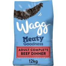 Wagg Meaty Goodness Complete Dry Adult Dog Food Beef Dinner 12kg - Meaty Ingredi