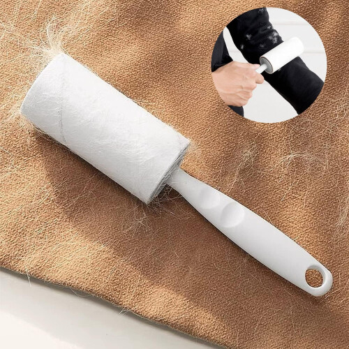 MELERIO Lint Rollers 5 Refills Full 420 Sheets with Protective Cover,1 2