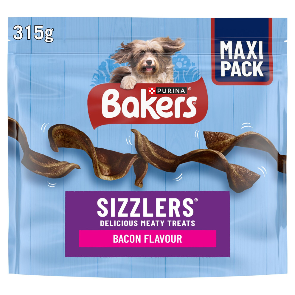 Bakers Sizzlers Bacon Dog Treats 315G (Pack Of 3)