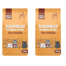 Scrumbles All Natural Dry Cat Food with 75% Chicken, High Protein Food