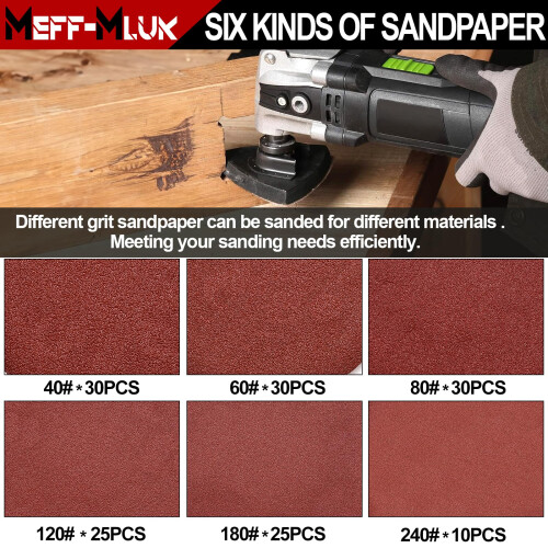 156Pcs Multi Tool Sanding Pad Kit 6Pcs Triangle Sanding Pads 150Pcs mu 2