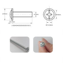 M4 Door Knobs Cabinet Handles Screws90 Pcs Machine Bolts Assorted Fixi