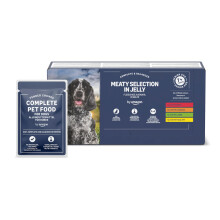 by Amazon Complete Wet Food for Senior Dogs, Meaty Selection In Jelly, 4.8 kg (4