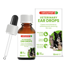 Vetzyme Veterinary Ear Drops for Dogs, Cats and Small Pets - Antibacterial Formu