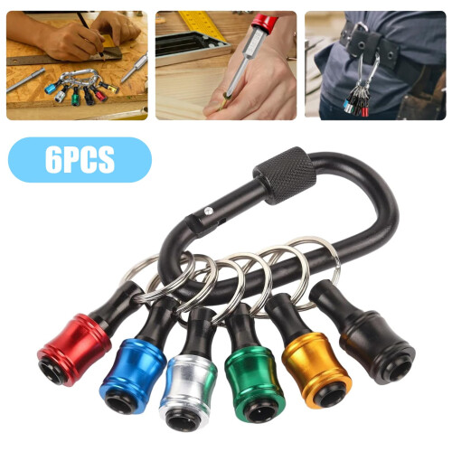 Hex Shank Screwdriver Bits Holder,6pcs Keychain Li 2