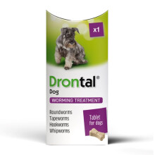 Drontal for Dogs Bone Shaped Worming Tablet Packs (Pack Size: 1 tablet)