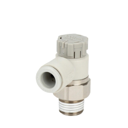 Pneumatic Speed Controller Valve Elbow Type AS Series with Precise Flow Control and Ball Bearings