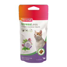 Beaphar – StressLess Herbal Calming Cat Treats – Daily Treats to Help Reduce Stress – Tasty Chicken Flavour – With Natural Calming Ingredients