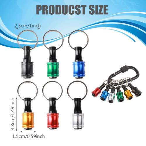 Hex Shank Screwdriver Bits Holder,6pcs Keychain Li 1