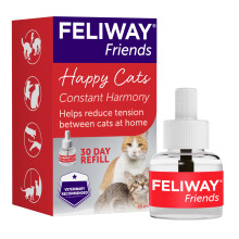 FELIWAY Friends 30 Day Cat Calming Odourless Refill for Pheromone Diffuser, 48ml - Helps create harmony in multi cat households, Veterinary