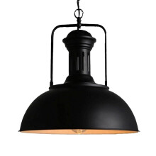 Industrial Vintage Dome Pendant Light Matte Black for Kitchen Island Dining Room Bar Farmhouse