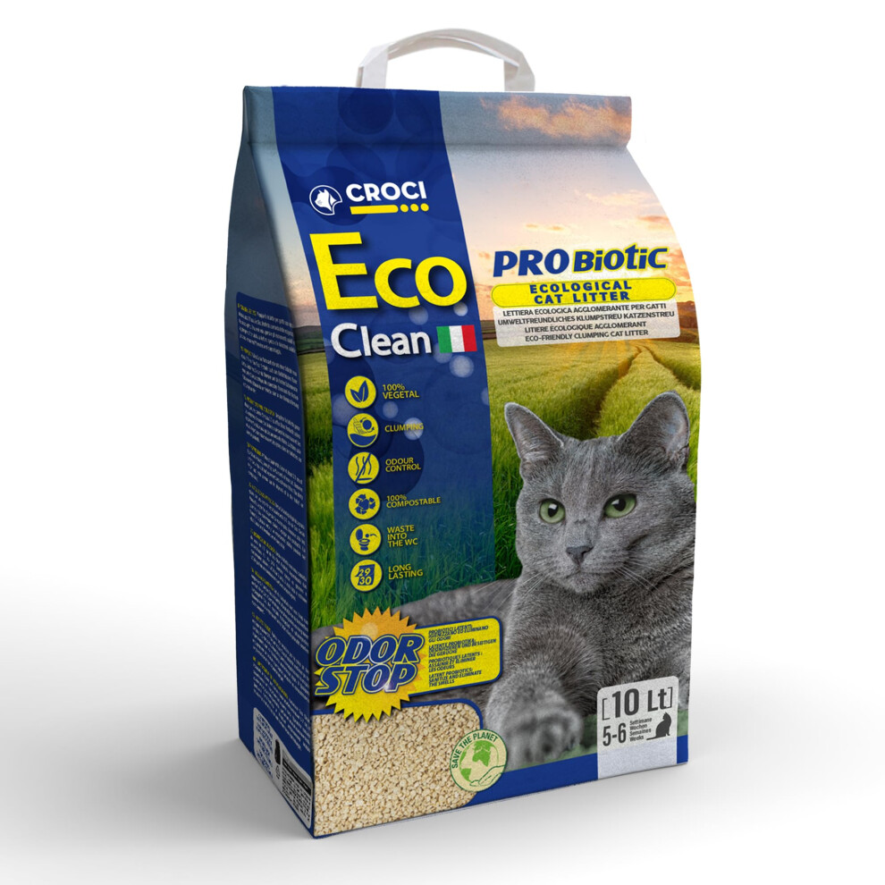 Croci Cat Litter Eco Clean Probiotic, 3.8 Kg