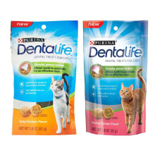 Purina Dentalife Dental Treats For Cats Bundle; Savory Salmon And Tasty Chicken