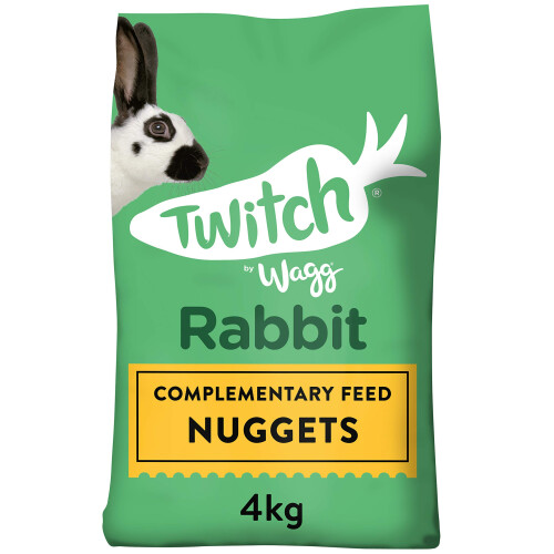 Wagg Wagg Twitch Rabbit Food 4kg (Pack of 3) - Complementary Feed Nuggets