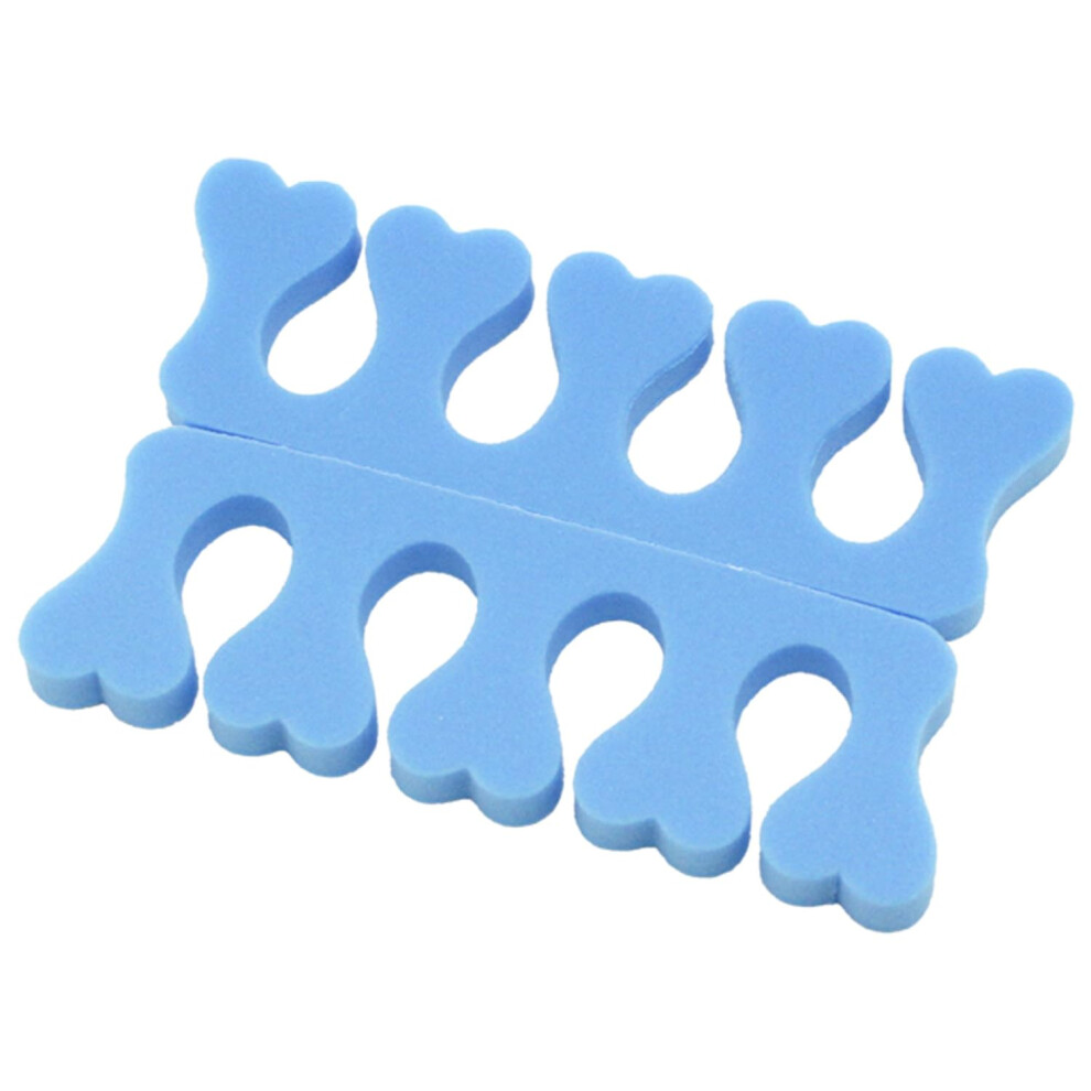 Blue Toe Separators 20Pcs Heartshaped Soft Foam Pedicure Toe Spacers Prevent Nail Polish Smudging