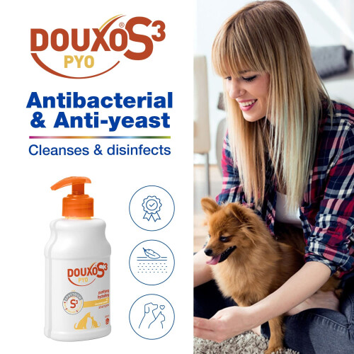 DOUXO S3 PYO Shampoo, Antibacterial/Antifungal, 200ml 1
