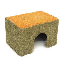 Rosewood Naturals Medium Carrot Cottage for Small Animals - Edible Toy, Hay House, Den and Hideout for Guinea Pigs, Chinchillas, Rats and De