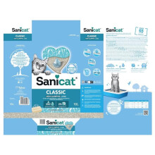 Sanicat - Classic Marseille soap scented cat litter Fast absorption product for your pet’s hygiene | No dust | Keep Your Home Clean | 10L capacity