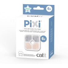Catit PIXI Genuine Replacement Water Fountain Filter Cartridges, 6 Pack