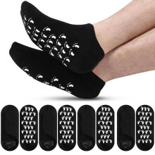 4 Pairs Moisturizing Gel Socks for Dry Cracked Feet Men Reusable Silicone Spa Socks Deep Hydration