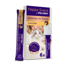 Happy Snack by FELIWAY Delicious Calming Creamy Cat Treats, 6 snack sticks - Hel