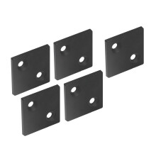 5 pezzi 6060 doppie scanalature tappi di chiusura in alluminio neri