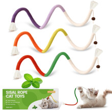 Natural Catnip Chew Rope for Cats – Pack of 3 (27 Inches Each) | Includes Refill