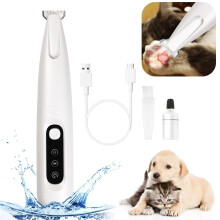 Upgrade Dog Paw Trimmer,Waterproof Rechargeable Pet Paw Trimmer,Dog Clippers wit