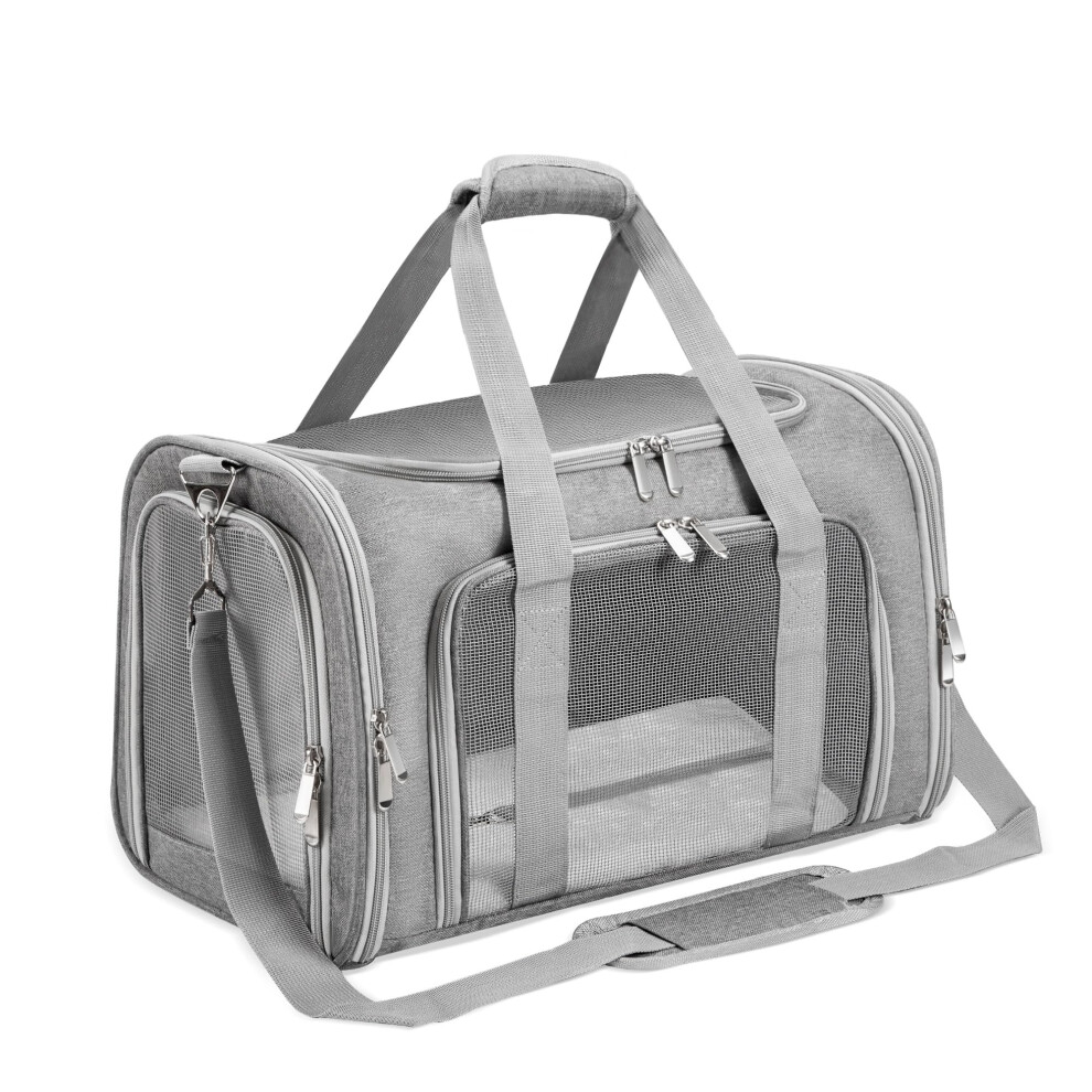 Dpweion Soft Sided Cat/Pet/Dog Carrier Bag,Portable Foldable Pets Travel Carriers For Cats/Dogs With Shoulder Strap & Removable Mat,Durable Puppy Ba