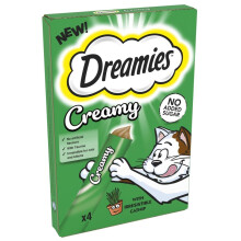 Dreamies Creamy Cat Treats 11x 4x10 g with Catnip – Creamy Cat Snacks