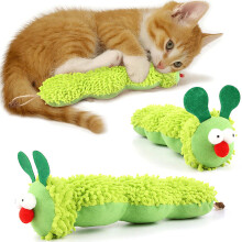 Speedy Panther Cat Catnip Toy for Indoor Cats, Cat Chew Toy for Teeth Cleaning, Bite-Resistant Plush Caterpillar Design, Dental Health Benef