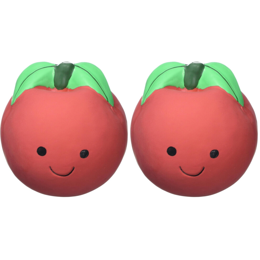 Petface Latex Tomato Soft Chew Dog Toy, Large (Pack Of 2)