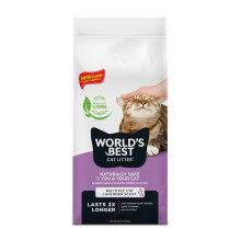 WORLD'S BEST CAT LITTER Multiple Cat Lavender Scent, 28-Pounds - Natural Ingredients, Quick Clumping, Flushable, 99% Dust Free, Outstanding