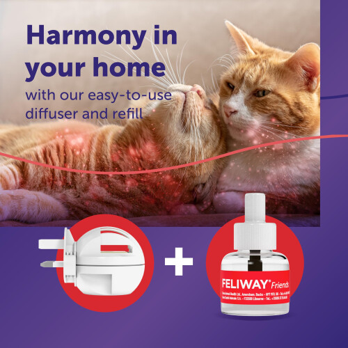 Feliway FELIWAY Friends 30 Day Cat Calming Plug In Pheromone Diffuser Starter Kit, 48ml 2
