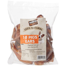 Extra Select Pigs Ears Tasty Dog Treat Chews- Pack of 1