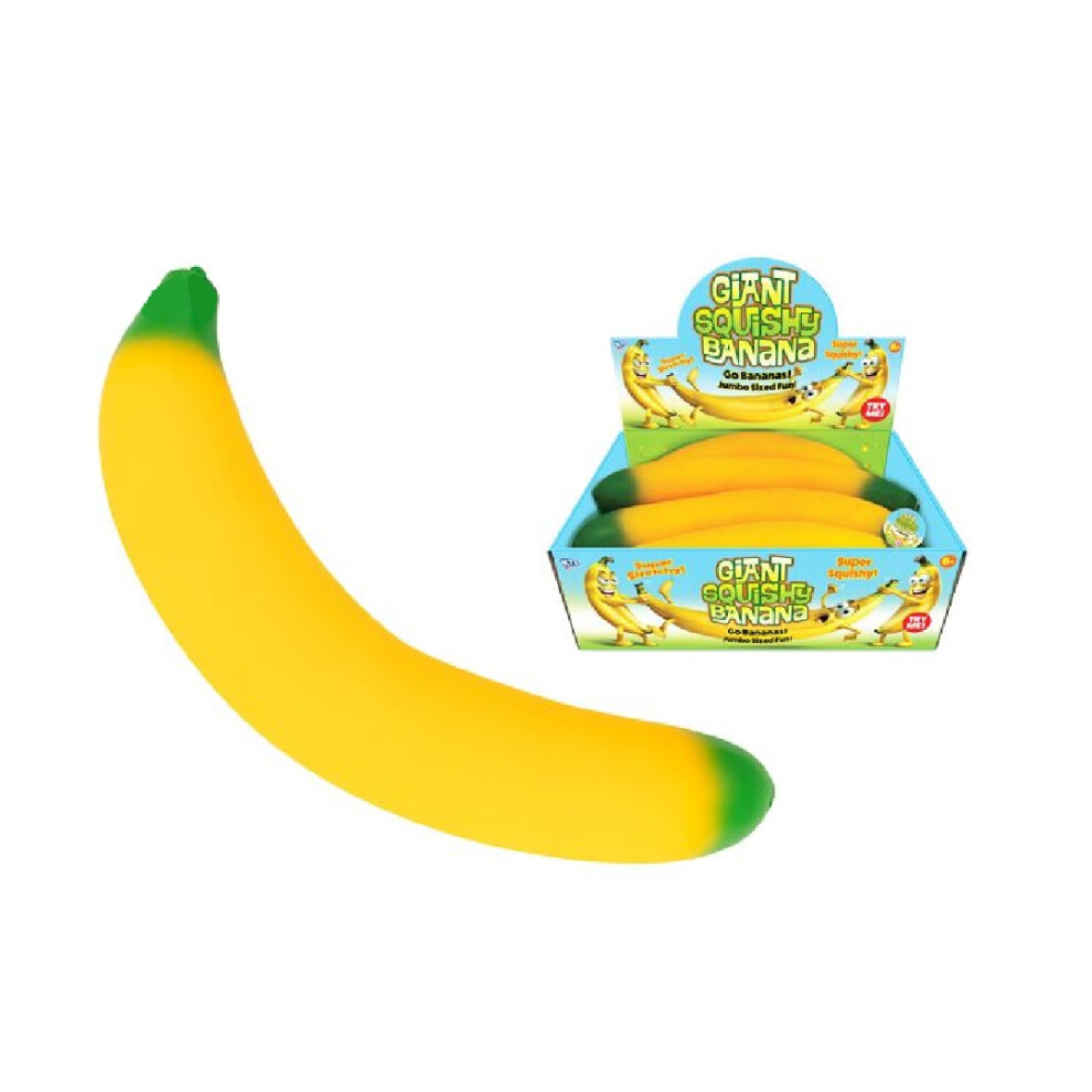 Kandy Toys Giant Squishy Banana 16 Inch Stress Relief Fidget Toy